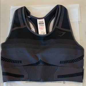 Geo Ombré Seamless Bra - Black Tones - Size L